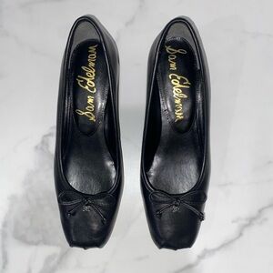 Leather Block Heels – Black – Size 6½ by Sam Edelman